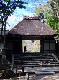 People on steps