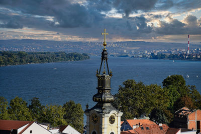 View of the danube river from the gardoš tower in zemun.