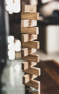 Close-up of stuffed toy on wooden table