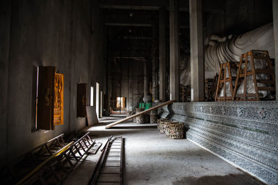 Buddha statue at temple under construction