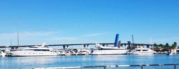 Boats in harbor