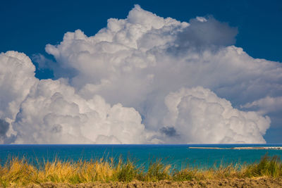 Cumulonimbus over wild beach in abruzzo