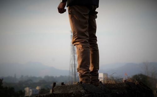 Woman standing on landscape