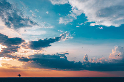 Low angle view of sky during sunset