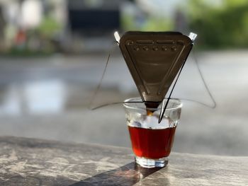 Close-up of drink on table