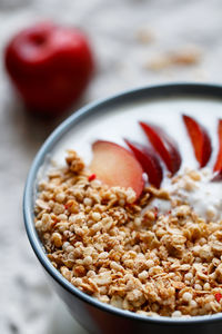 Close-up of breakfast in bowl