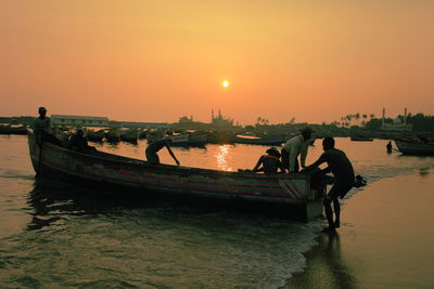 Sunset over river