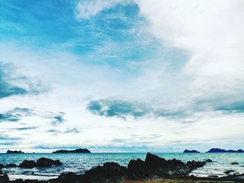 Panoramic view of sea against sky