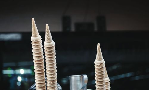 Stack of ice cream cones