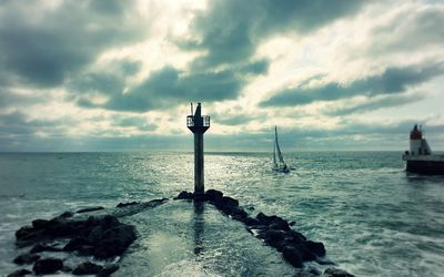 Scenic view of sea against sky