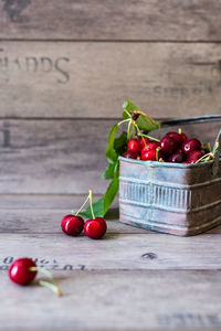 Close-up of fruits on table