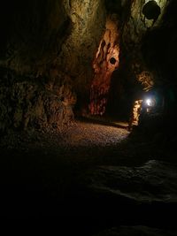 Rock formation in cave