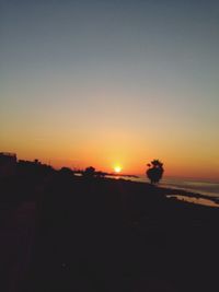 Scenic view of sunset over sea