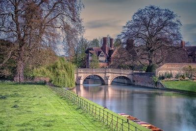 The river cam flowing through cambridge, uk