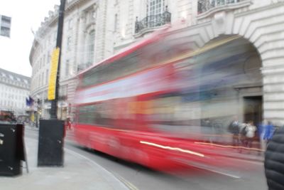 Blurred motion of road in city