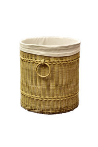 Close-up of wicker basket against white background