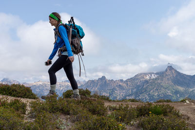 Hiking scenes in the beautiful north cascades wilderness.