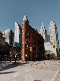 View of flat-iron-building toronto