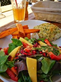 Close-up of salad in plate