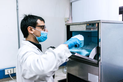 Male scientist working in laboratory