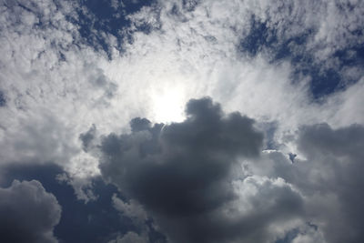 Low angle view of clouds in sky