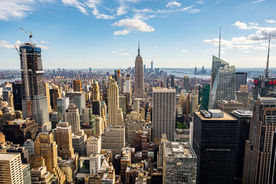 Aerial view of buildings in city