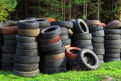 Close-up of tires