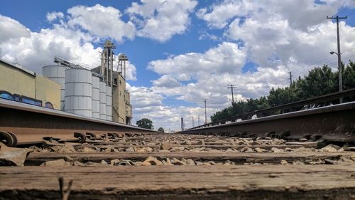 Low angle view of cars against sky