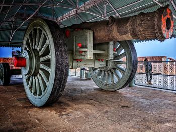 Bicycle parked on field