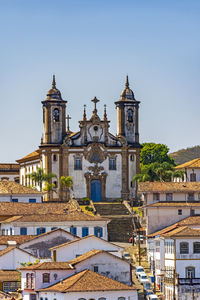 Historic city of ouro preto in the state of minas gerais, with its old baroque churches and houses