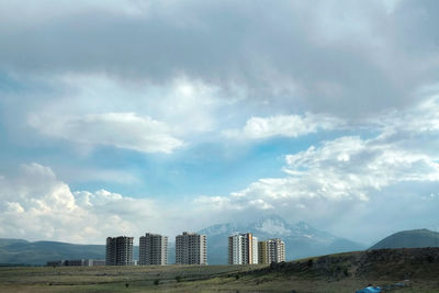 Buildings at the foot of erciyes mountain
