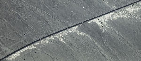 Full frame shot of panamericana road near nasca, peru