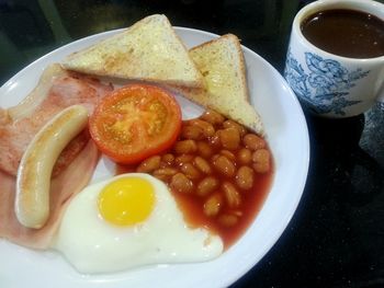 Close-up of served food