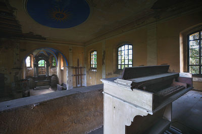 Interior of abandoned building