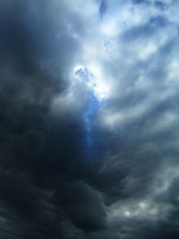 Low angle view of cloudy sky
