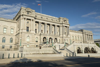 View of historical building against cloudy sky