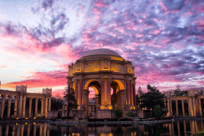 View of historic building against cloudy sky