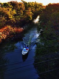 Boats in river