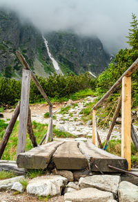 Scenic view of rocky mountains