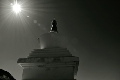 Low angle view of built structure against clear sky
