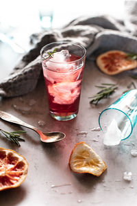 Close-up of drink on table