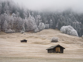 Scenic view of landscape during winter