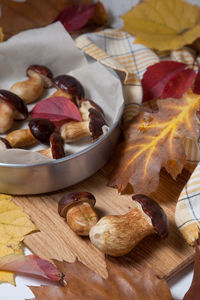 Close-up of food on table