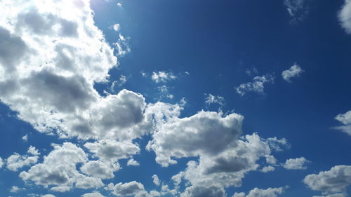 Low angle view of clouds in sky