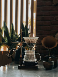 Close-up of potted plant on table at home