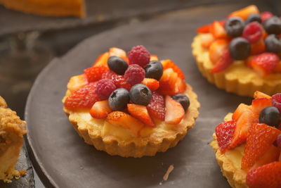 Close-up of dessert on table