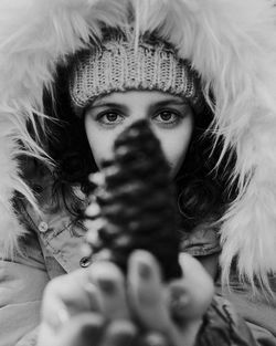 Close-up portrait of woman