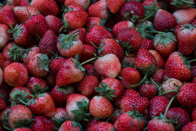 Full frame shot of strawberries