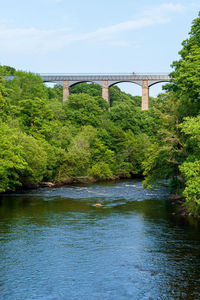 Bridge over river against sky