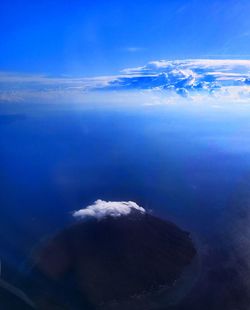 Aerial view of sea against sky